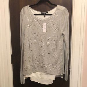 💥White House Black Market Embellished Pullover💥